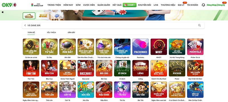 Game Bài OK9 - Sảnh Game Đổi Thưởng #1 Được Hội Viên Yêu Thích 1 Các Tựa Game Đình Đám Có Mặt Tại Sảnh Game Bài OK9
