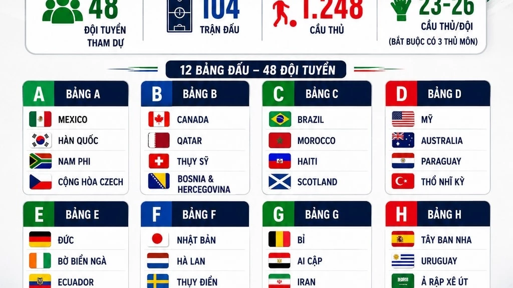 Danh sách cầu thủ 48 ĐTQG dự World Cup 2026: Chờ Messi quyết định & Phân tích chuyên sâu | Thể thao OK9 2 Danh sách cầu thủ 48 ĐTQG dự World Cup 2026: Chờ Messi quyết định & Phân tích chuyên sâu | Thể thao OK9